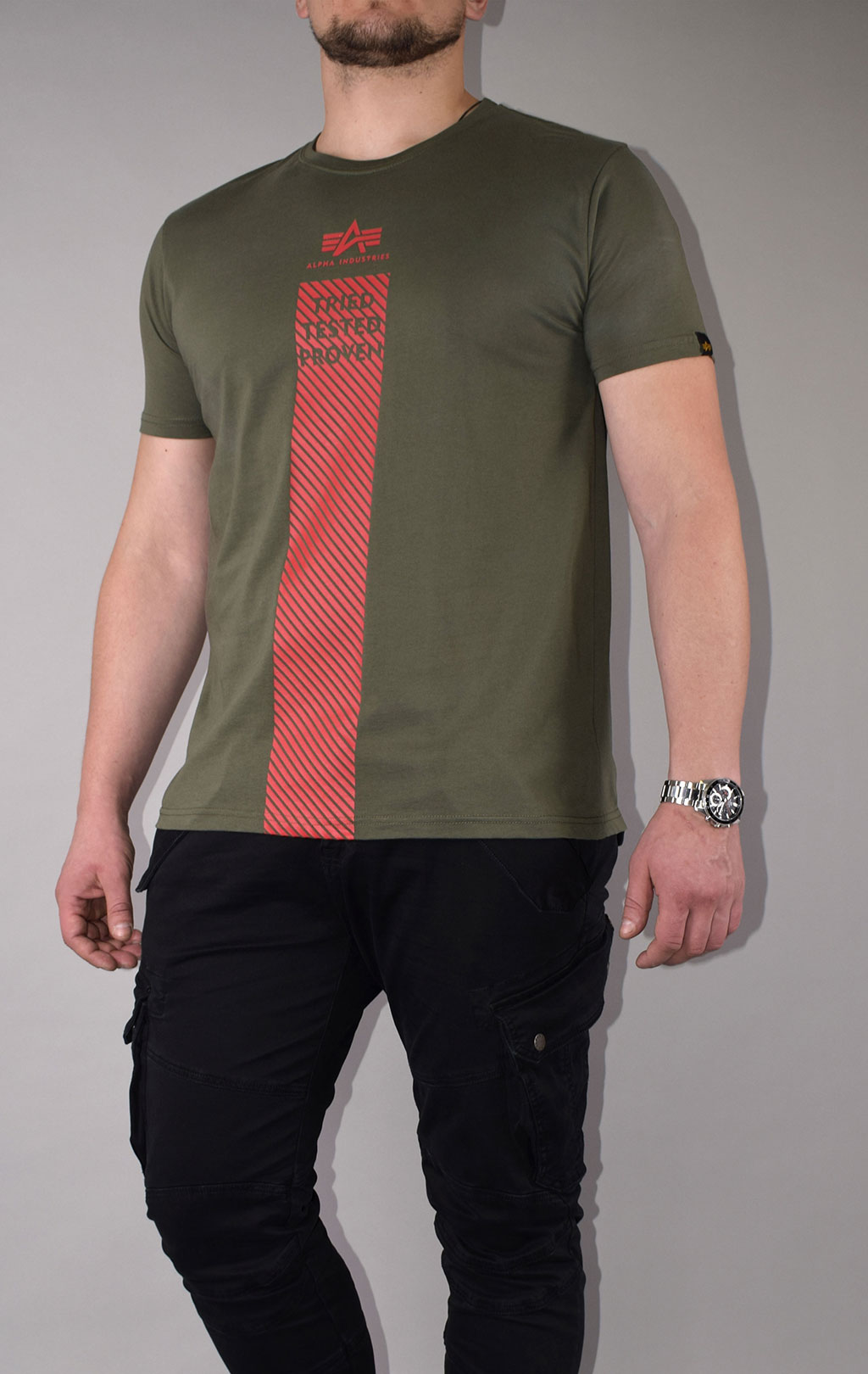 Футболка ALPHA INDUSTRIES SAFETY LINE T dark olive 