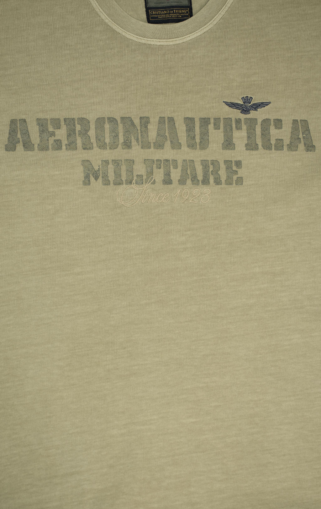 Футболка AERONAUTICA MILITARE SS 25 m/TR antelope beige washed (TS 2407) 