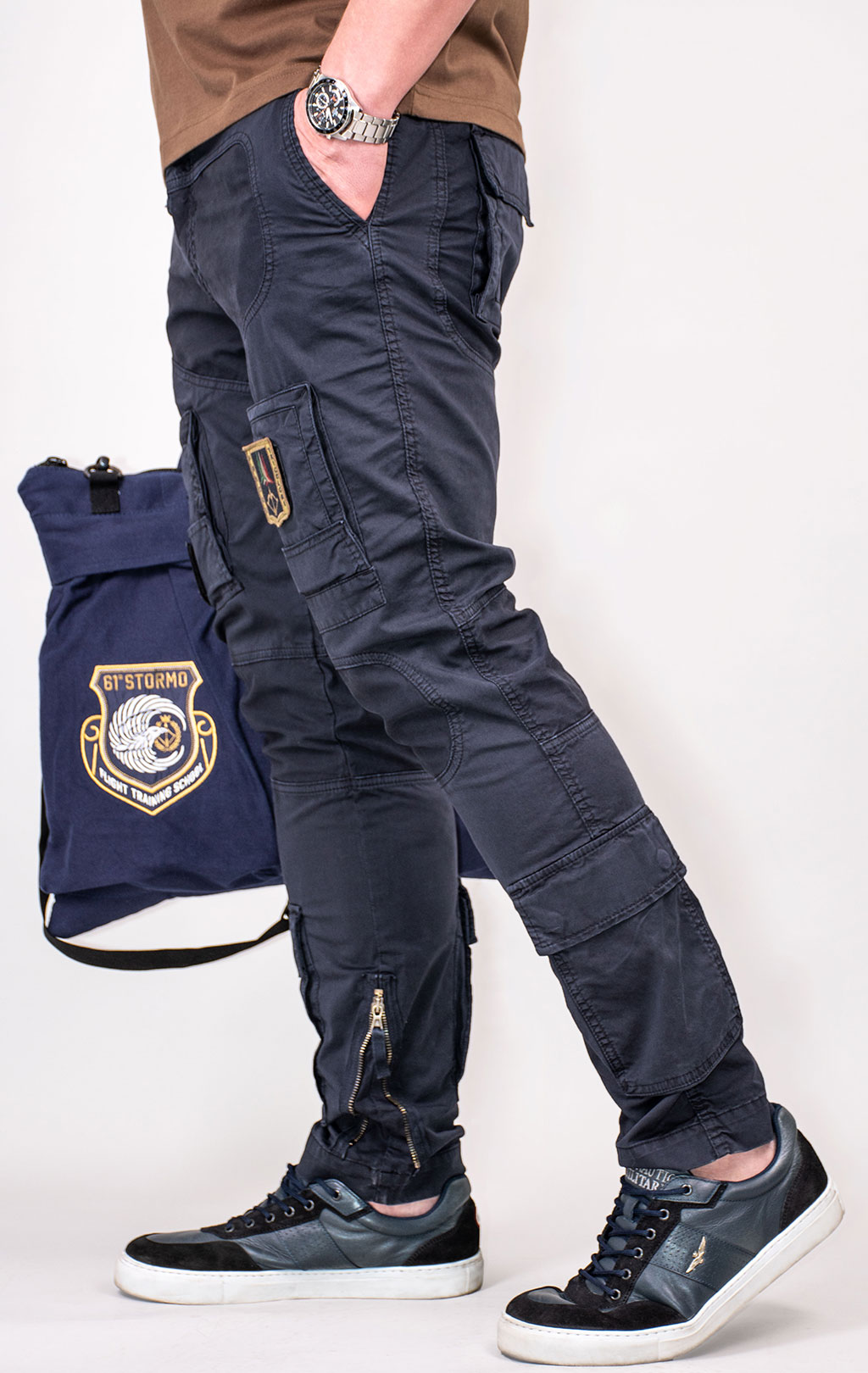 Брюки-карго AERONAUTICA MILITARE SS 24 m/AL blue black (PA 1387) 