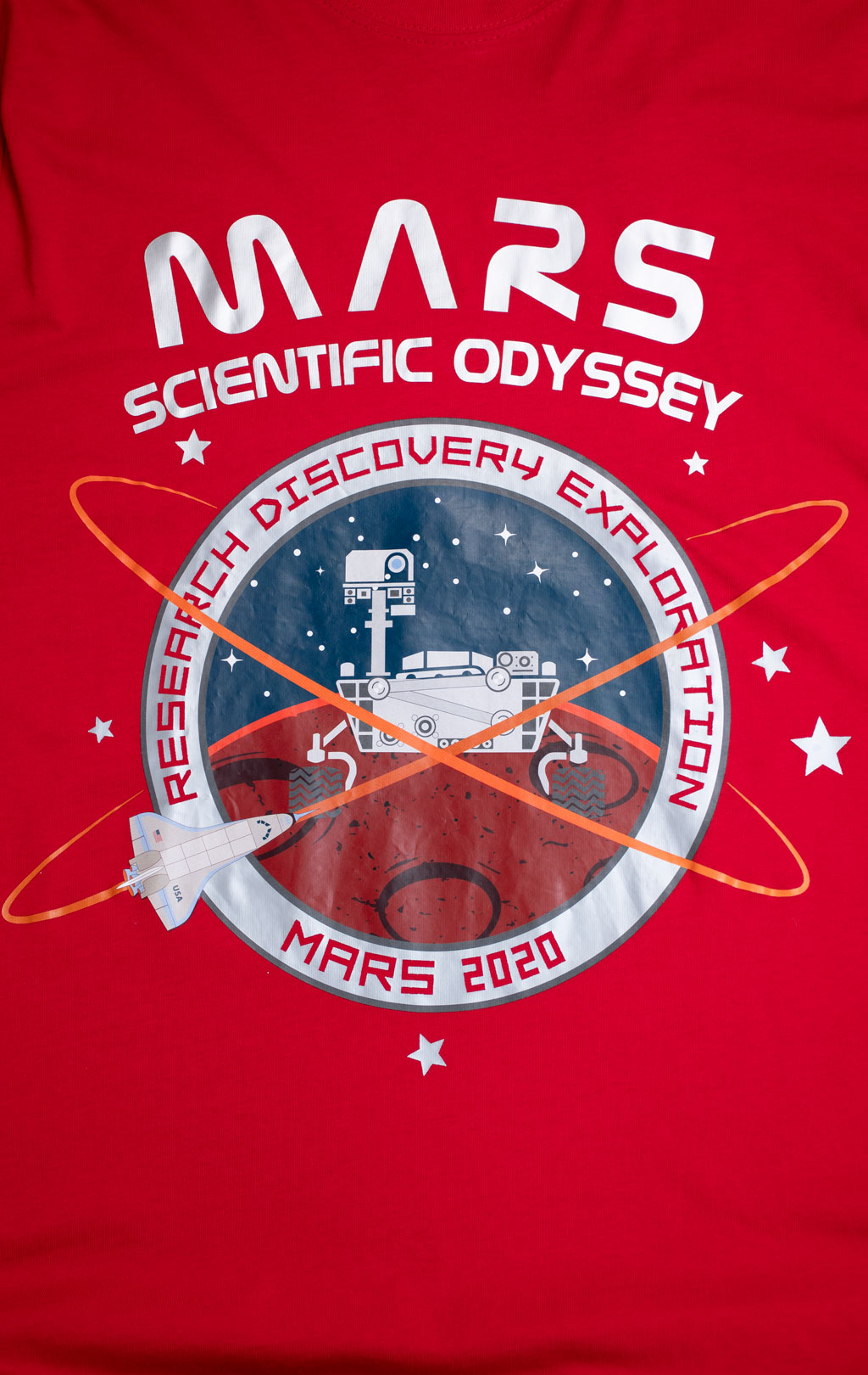 Футболка ALPHA INDUSTRIES NASA MISSION TO MARS T speed red 