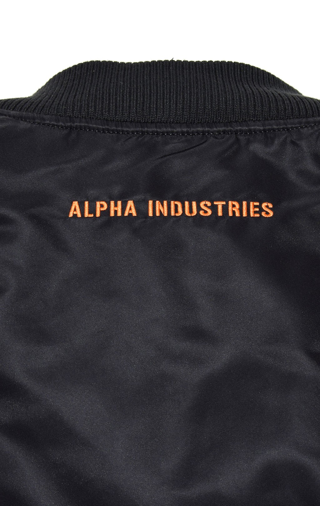 Куртка-бомбер лётная ALPHA INDUSTRIES D-Tec SE MA-1 black/orange 