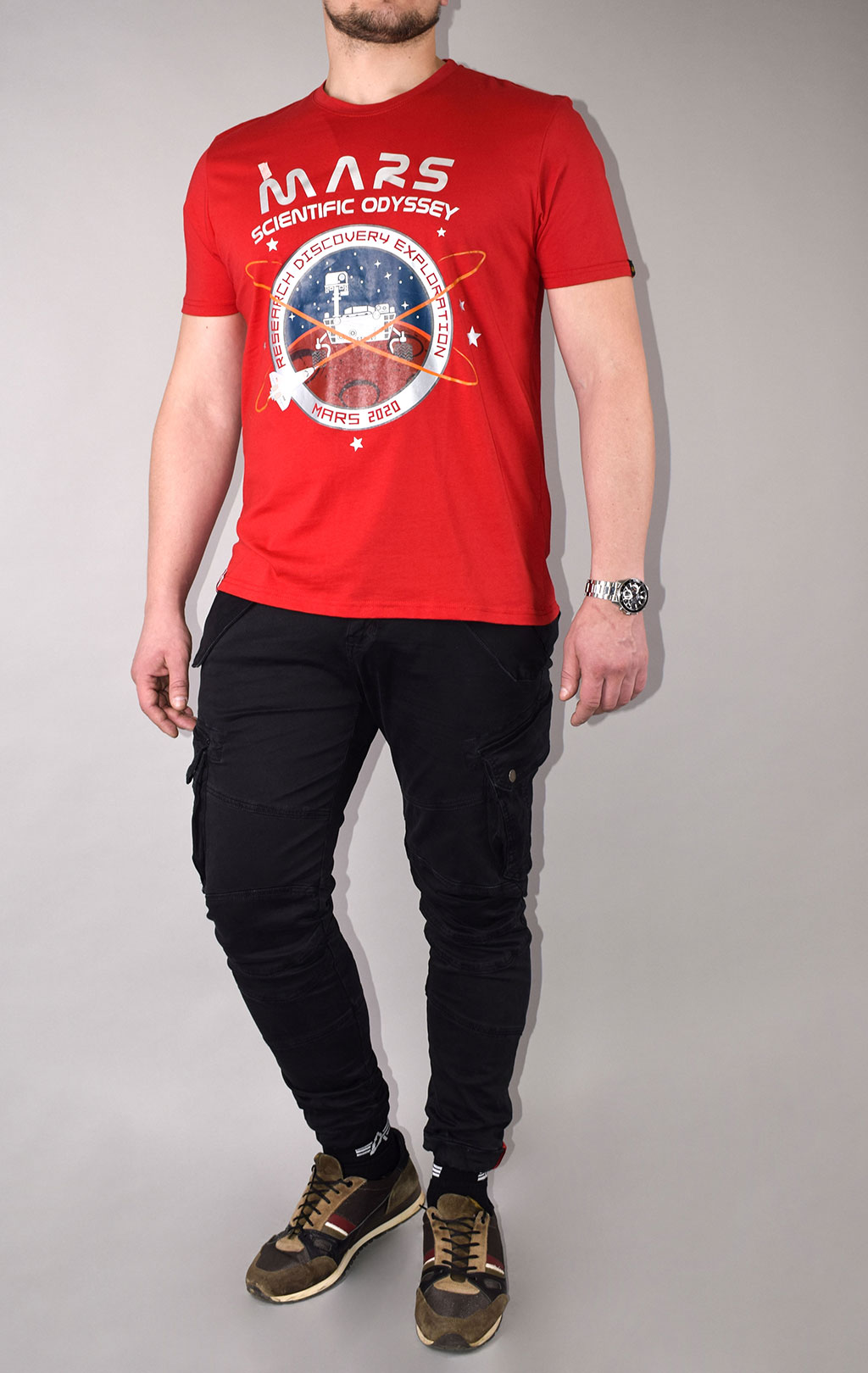 Футболка ALPHA INDUSTRIES NASA MISSION TO MARS T speed red 