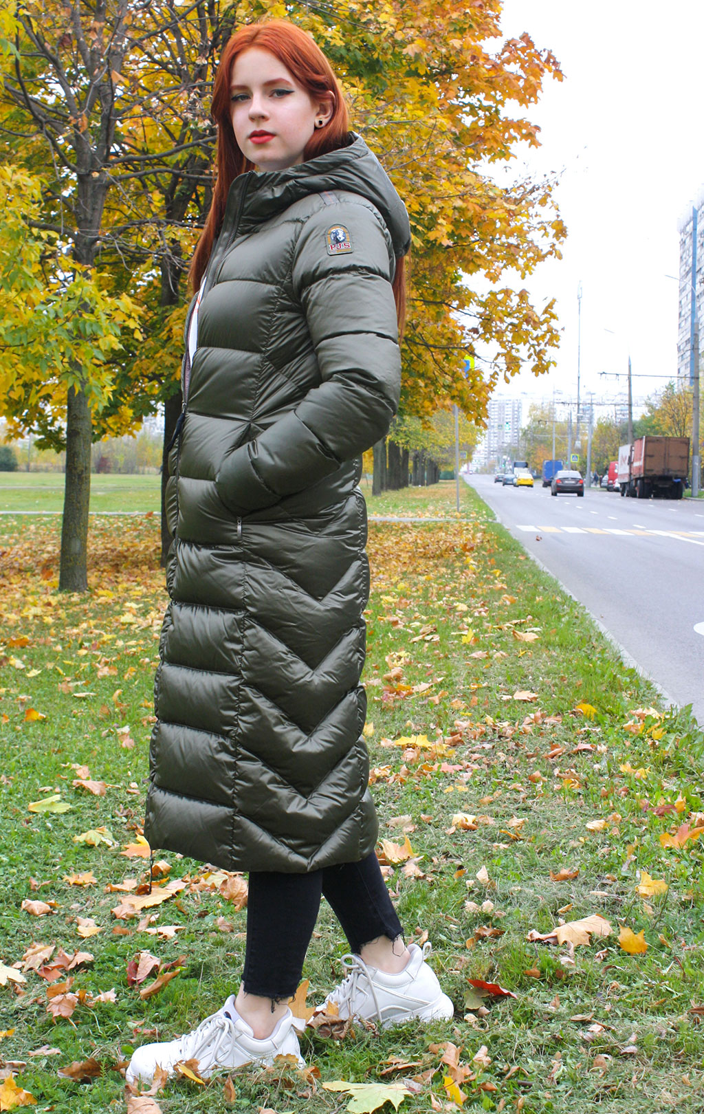 Женское пальто пуховое PARAJUMPERS LEAH FW 20/21 military 