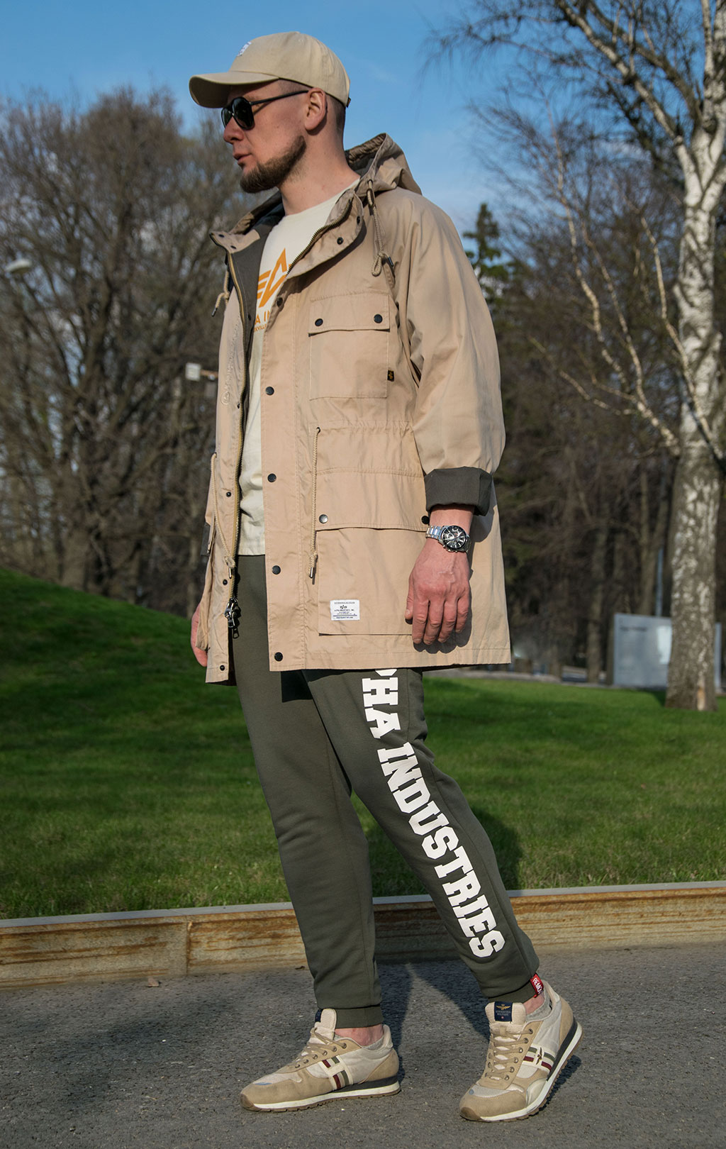 Ветровка ALPHA INDUSTRIES HOODED FIELD JACKET M-65 SS 23 m vintage khaki 