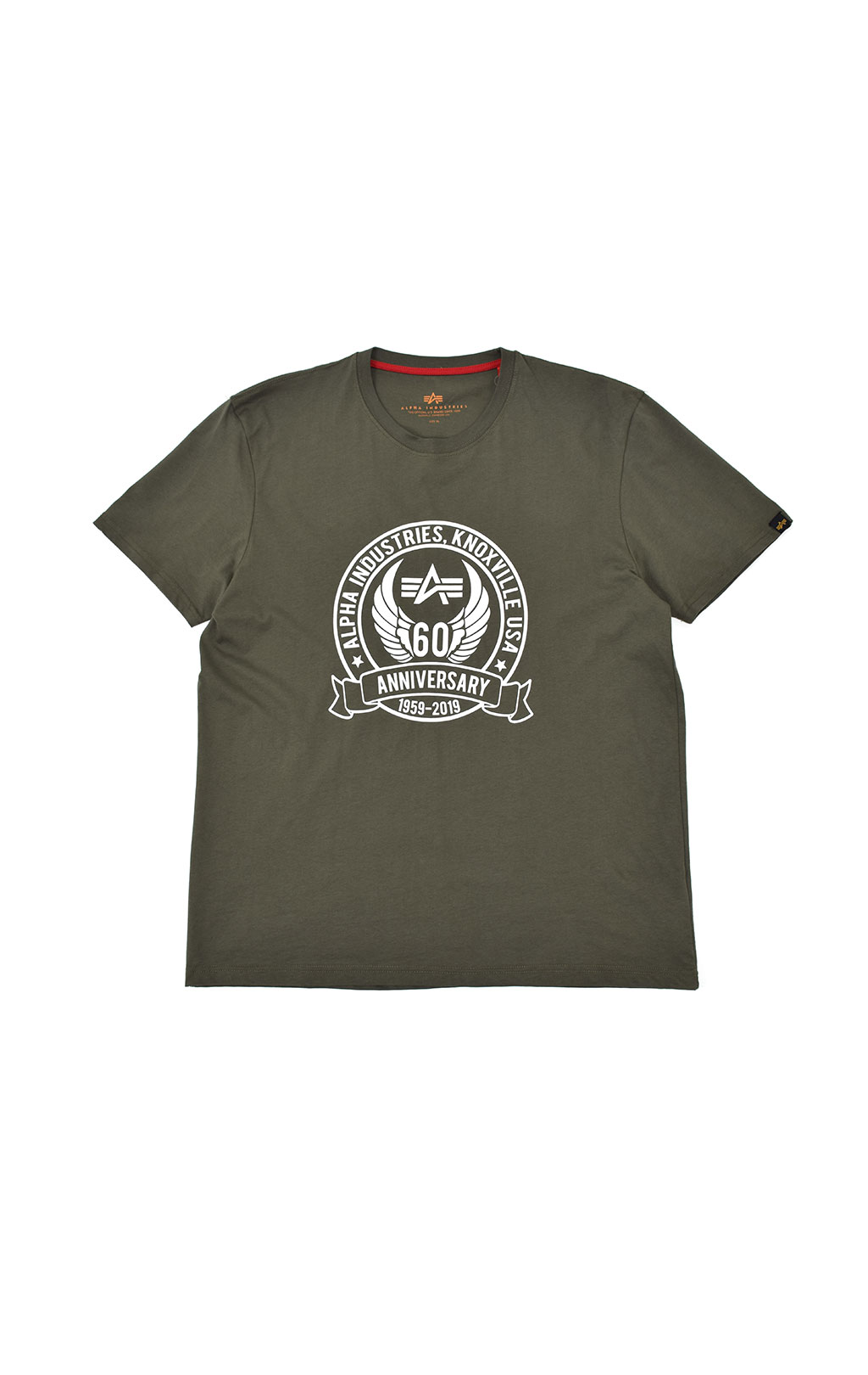 Футболка ALPHA INDUSTRIES ANNIVERSARY T dark olive 