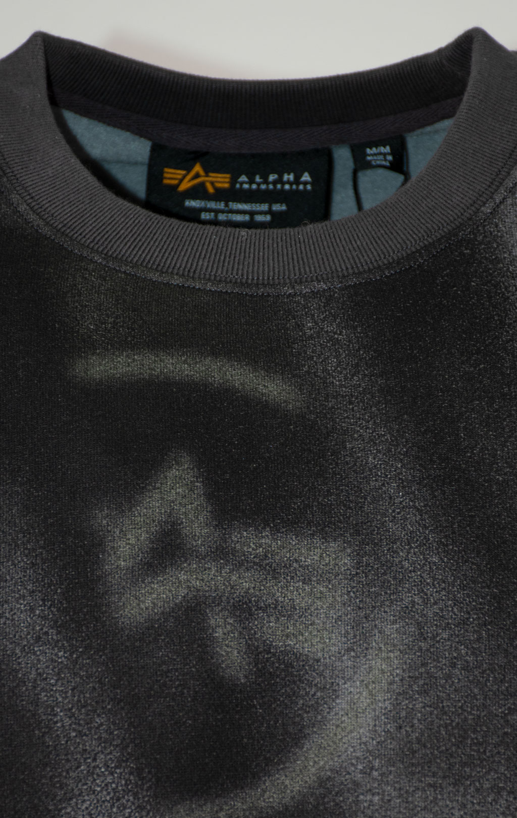 Свитшот ALPHA INDUSTRIES UNFRM WASHED CREWNECK FW 25/26 gray M001135 