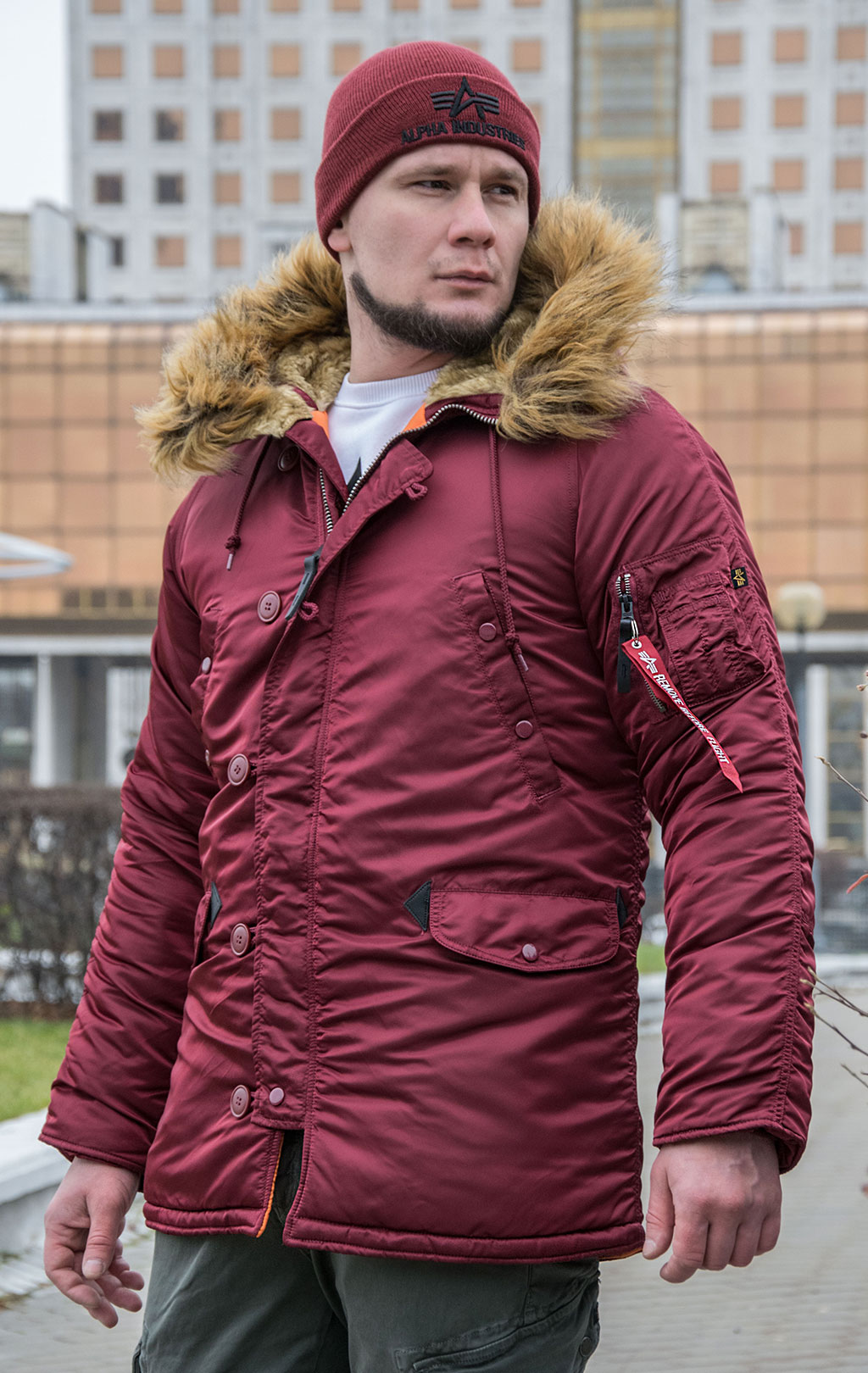 Аляска ALPHA INDUSTRIES VF 59 N-3B burgundy 