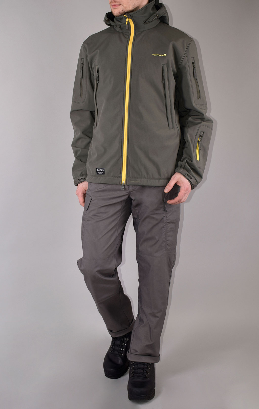 Куртка тактическая softshell Pentagon мембрана ARTAXES ESCAPE Soft Shell grindle green 06G 08035 