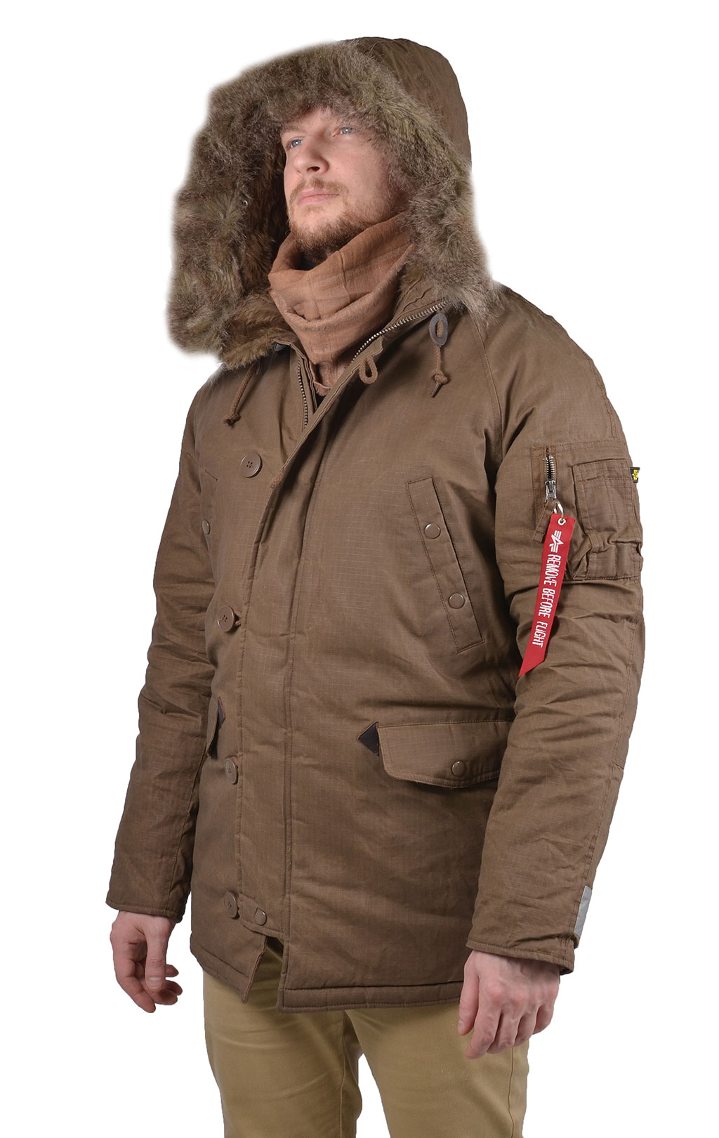 Аляска ALPHA INDUSTRIES W3X N-3B хлопок barnstormer brown 