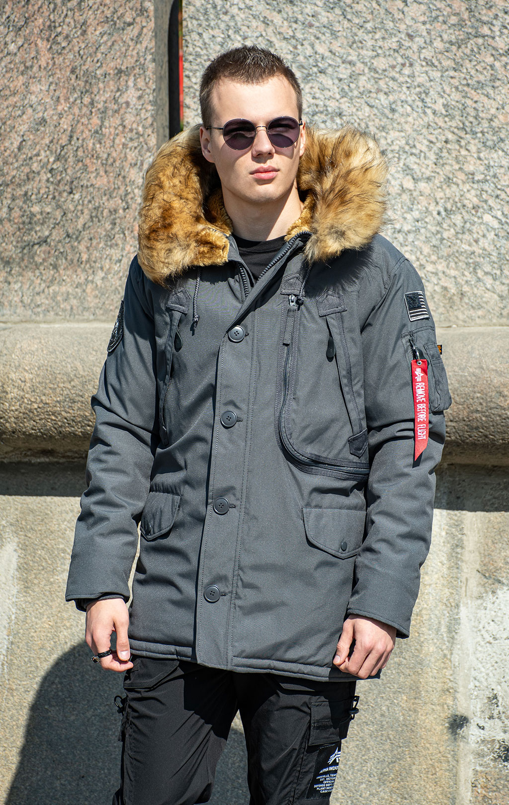 Аляска ALPHA INDUSTRIES POLAR vintage grey 