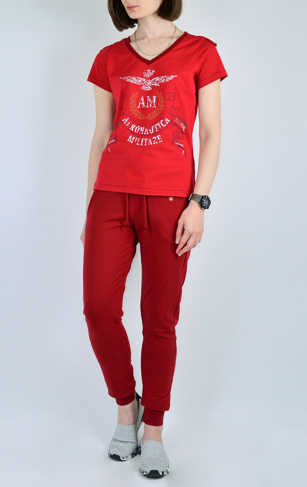 Женская футболка AERONAUTICA MILITARE red chili pepper (TS 1489) 