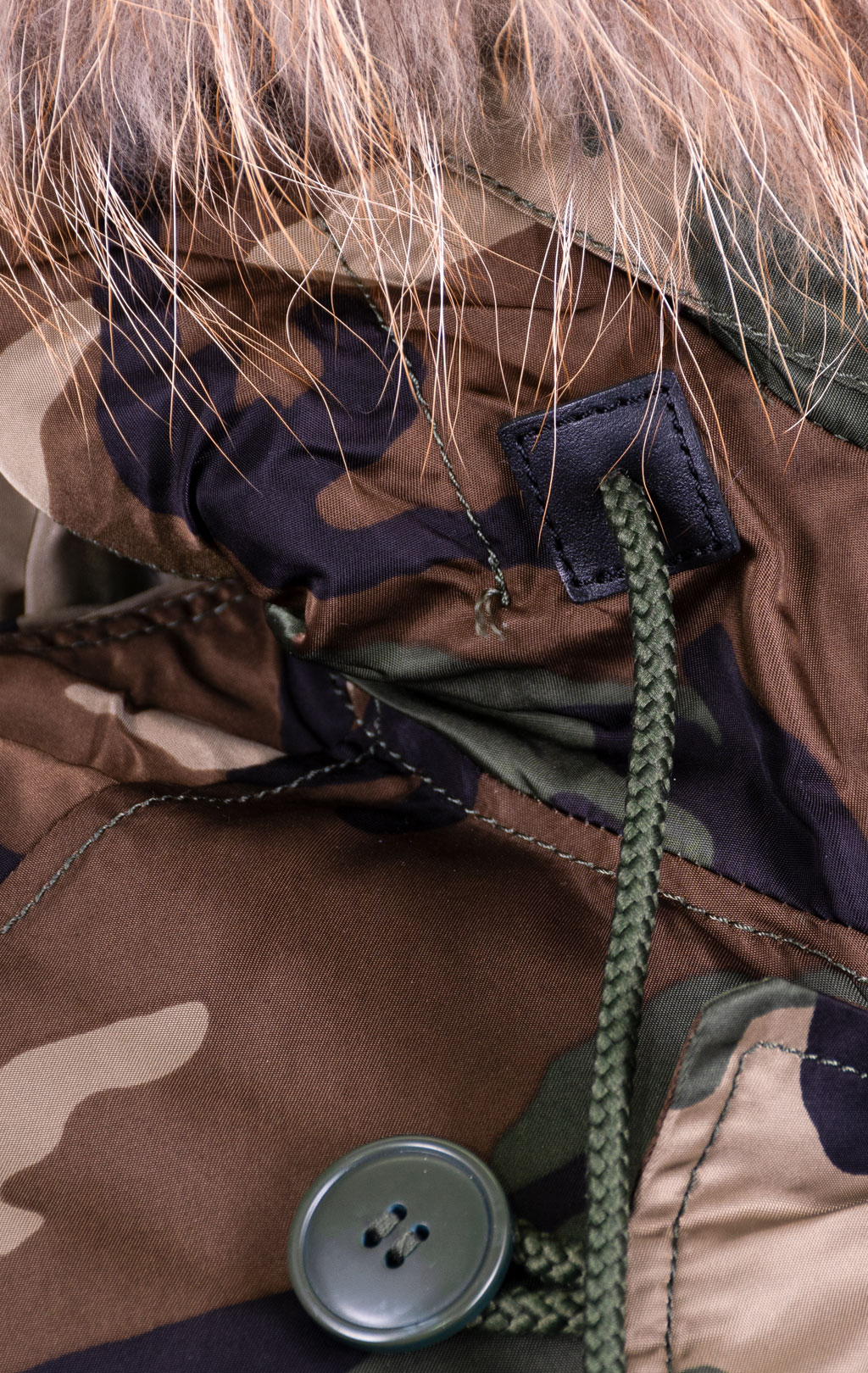 Женская аляска ALPHA INDUSTRIES VF 59 N-3B натур. мех camo woodland 65 
