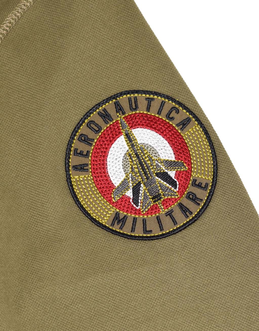 Поло-лонгслив AERONAUTICA MILITARE FW 21/22/TR verde militare (TS 1571) 