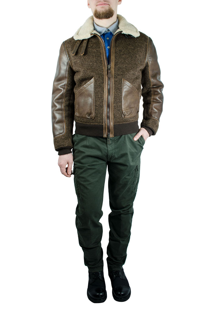 Куртка-пилот COCKPIT B-3 SWEATER brown (Z28s005) Куртка-пилот COCKPIT B-3 SWEATER brown (Z28s005)
