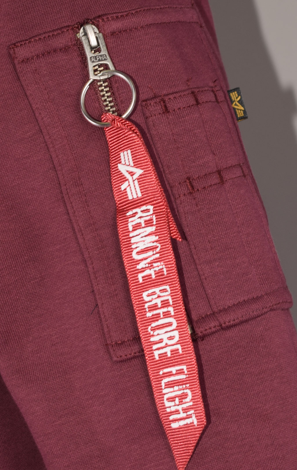 Толстовка ALPHA INDUSTRIES ALPHA LABEL HOODY burgundy 