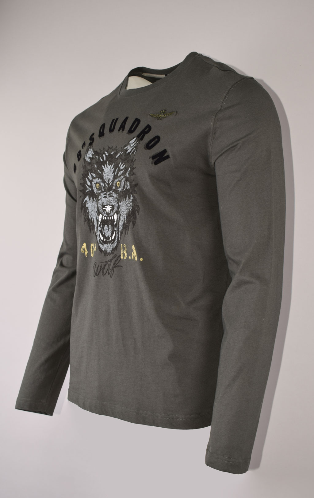 Лонгслив AERONAUTICA MILITARE big size FW 23/24/BD dark green (TS 2139) 