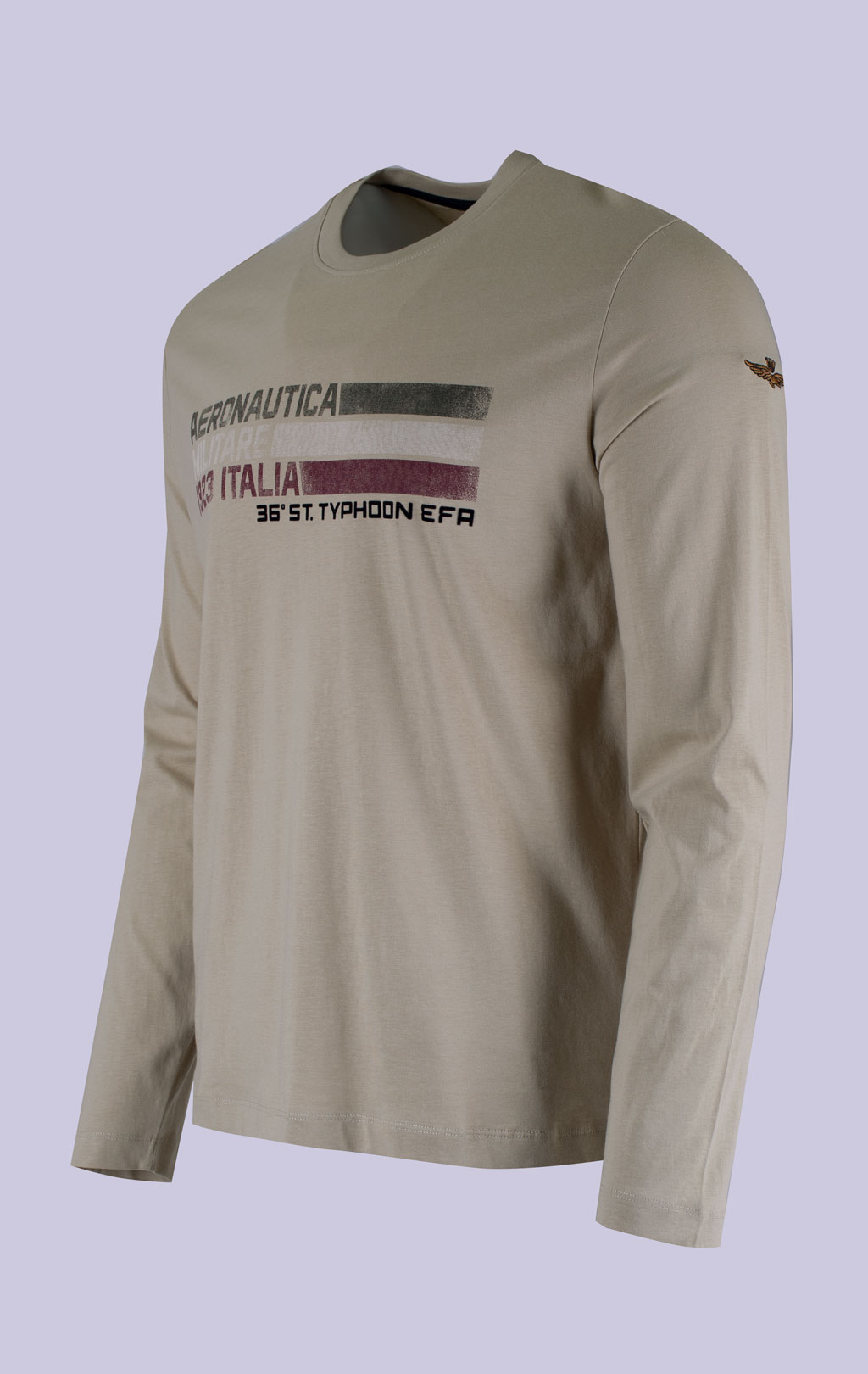 Лонгслив AERONAUTICA MILITARE FW 26/27/BD hazelnut (TS 2571) 