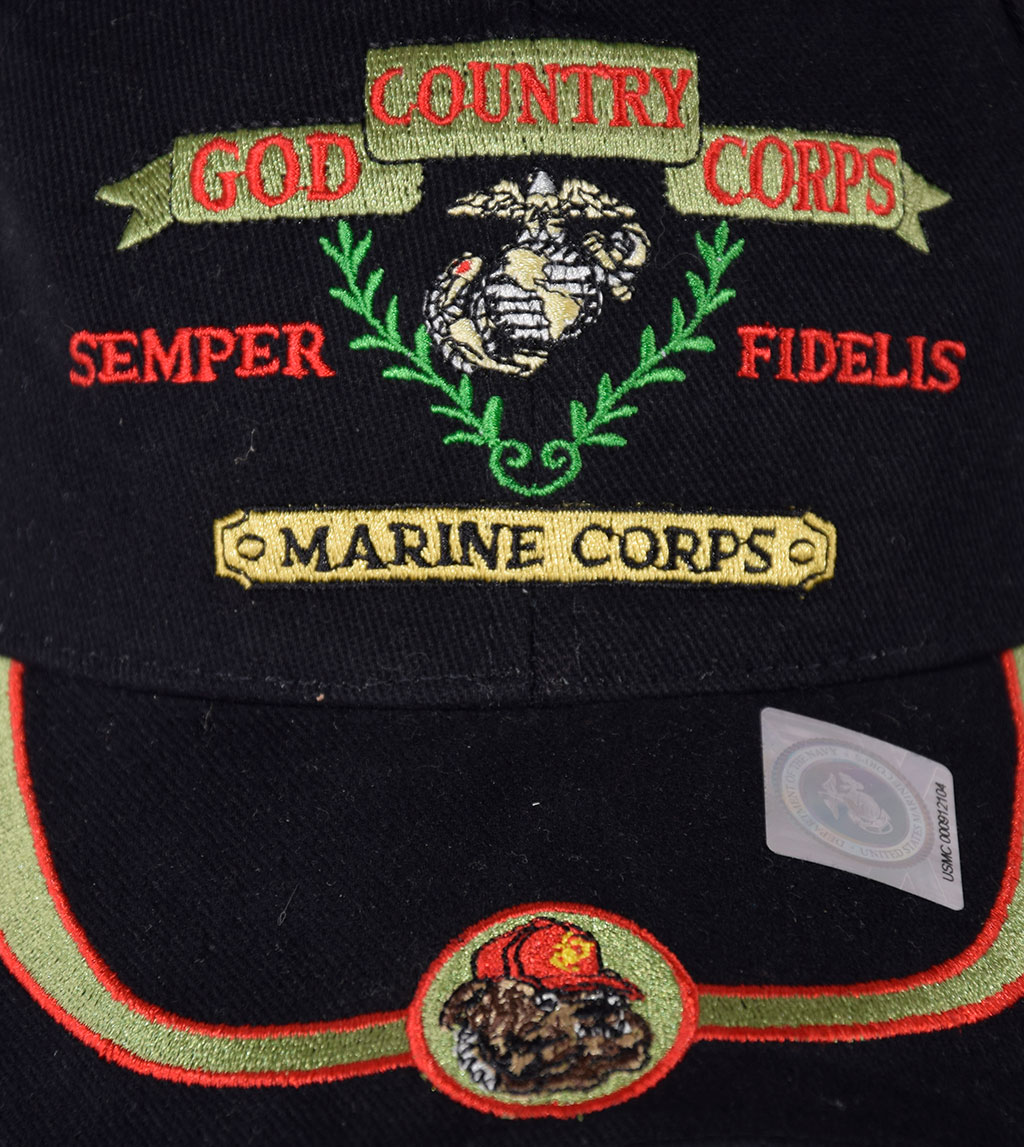 Бейсболка EC MARINE CORPS GOD, COUNTRY, CORPS black (5437) 