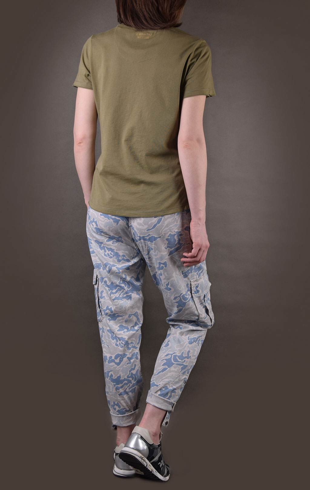 Женская футболка AERONAUTICA MILITARE SS19 verde militare (TS 1584) 