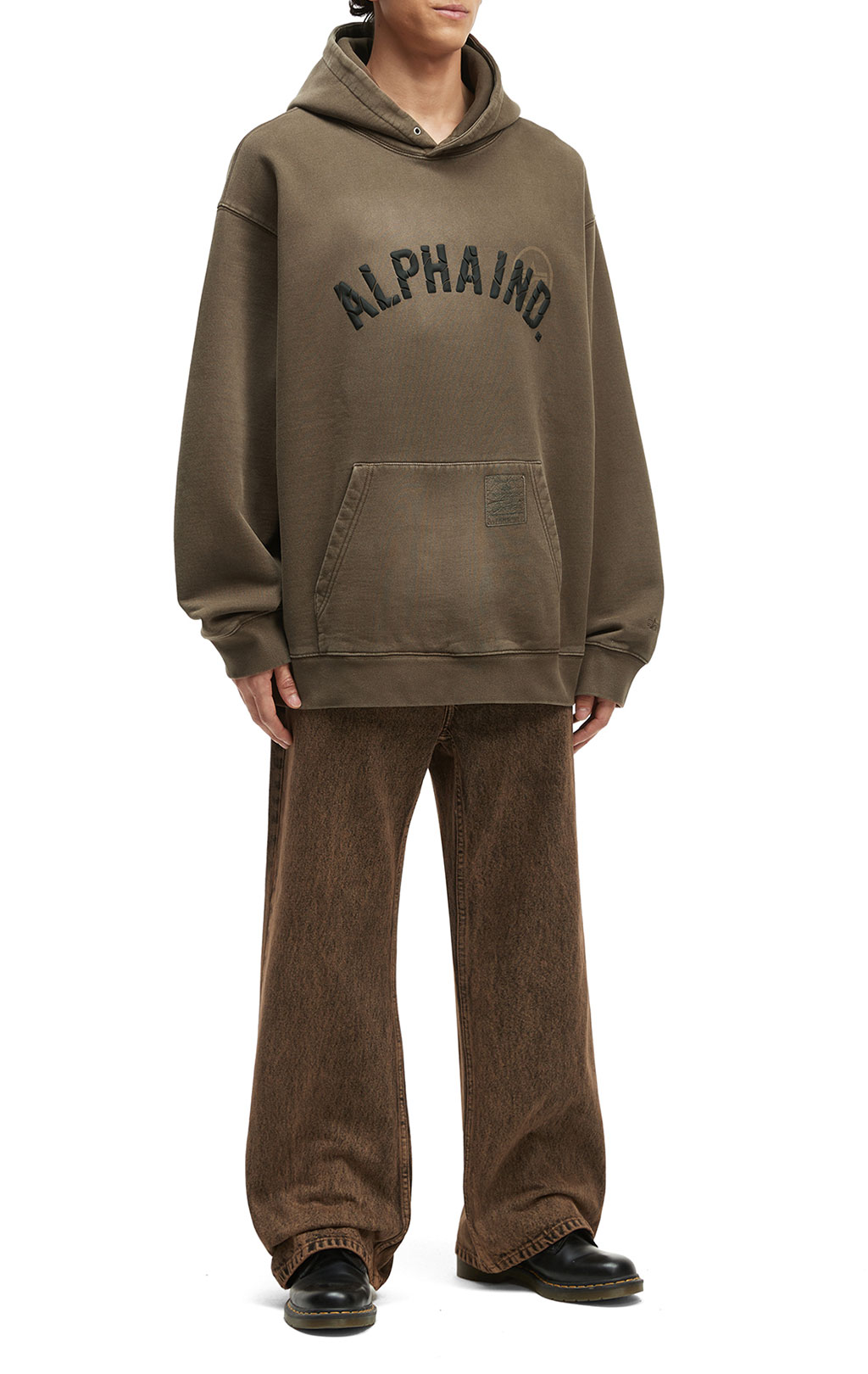 Толстовка ALPHA INDUSTRIES UNFRM WASHED ALPHA IND HOODIE FW 25/26 rust M001132 
