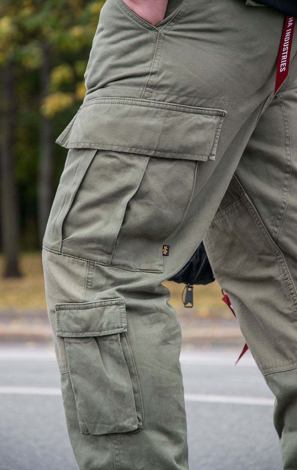 Брюки-карго ALPHA INDUSTRIES ACU PANT плотные dark olive 