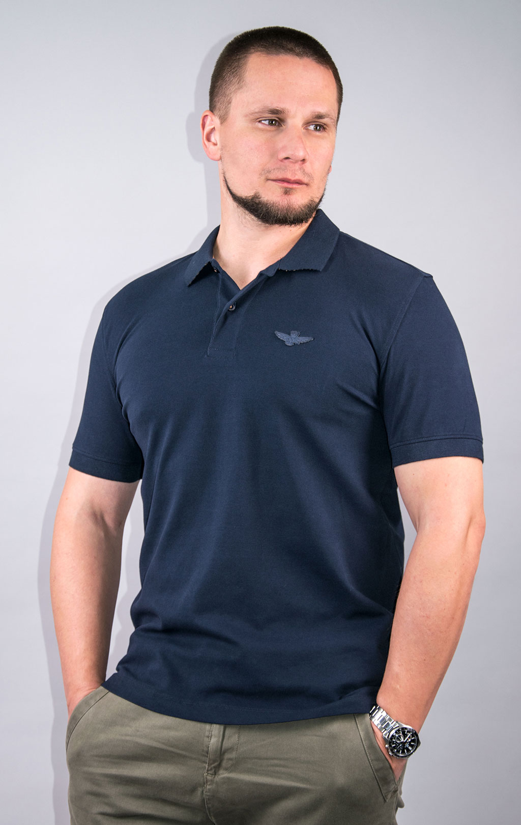 Футболка-поло AERONAUTICA MILITARE FW 23/24/BD dark blue (PO 1716) 