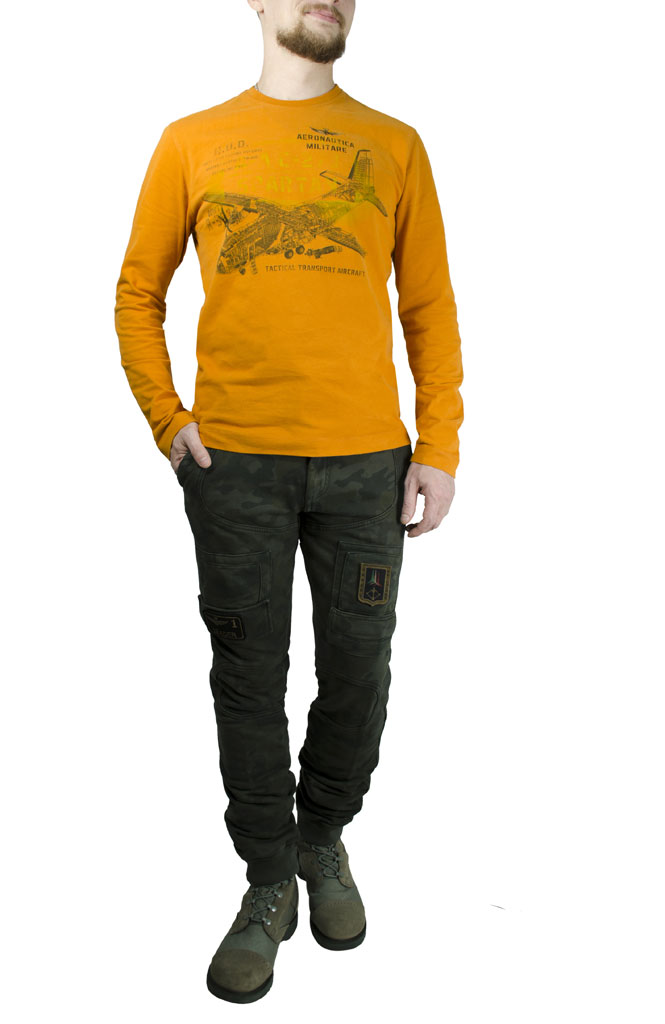 Лонгслив AERONAUTICA MILITARE arancio (TS 1313)