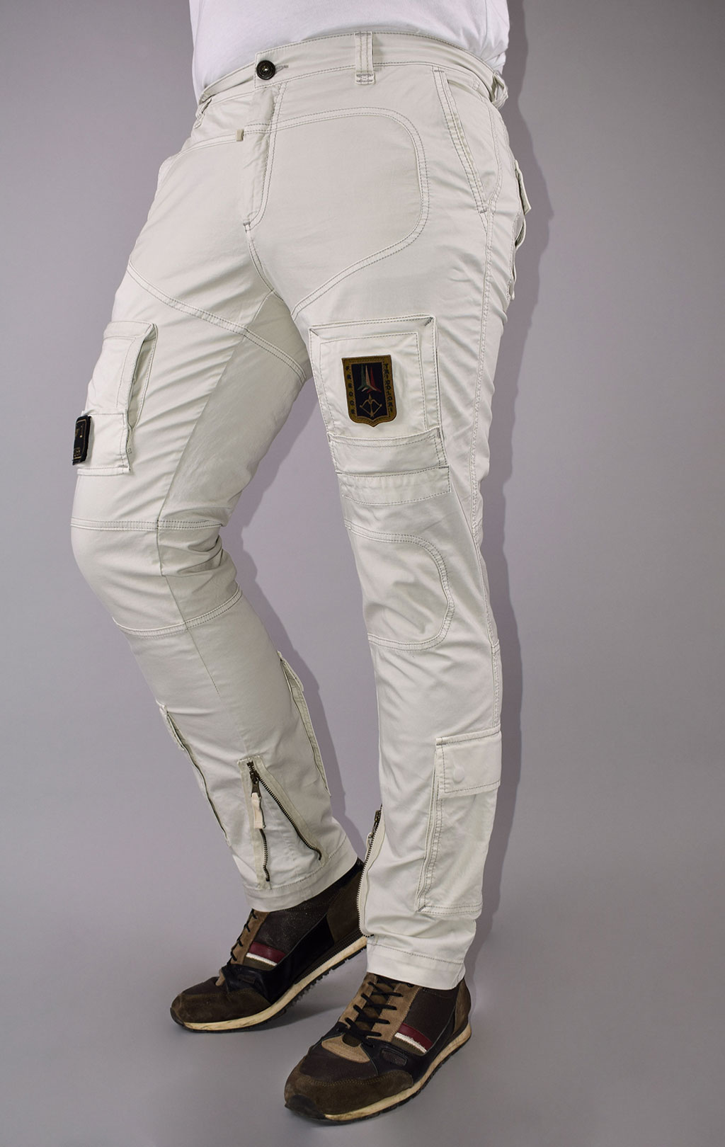 Брюки-карго AERONAUTICA MILITARE SS 21/AL gesso (PA 1387) 