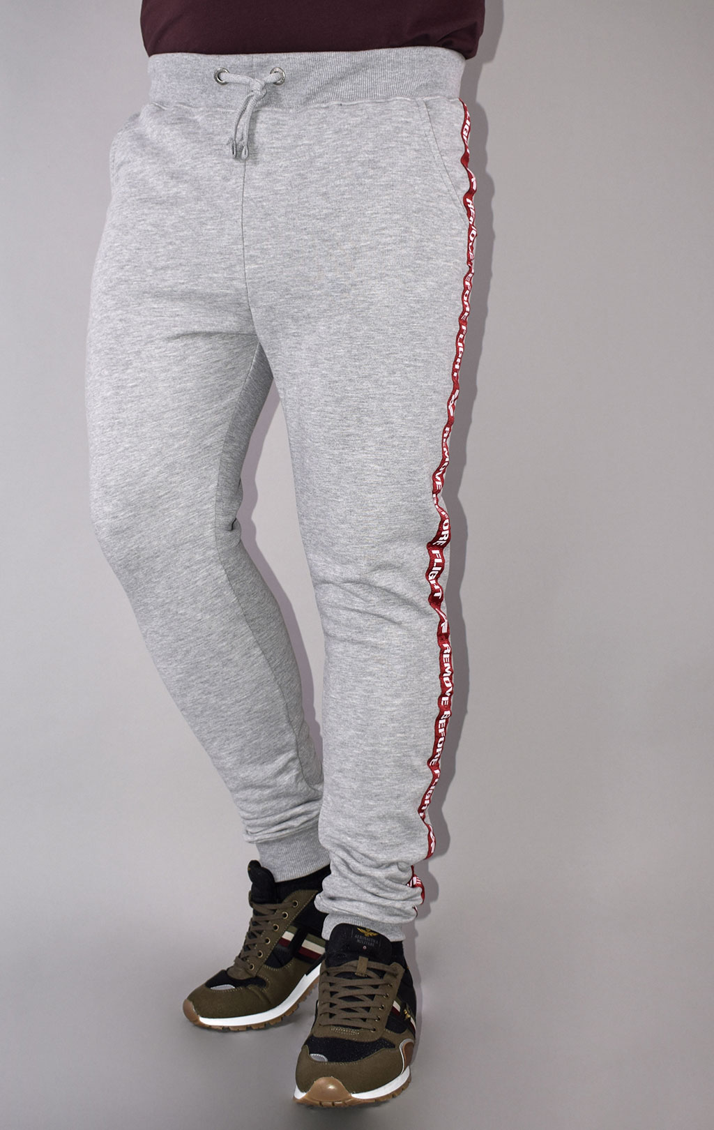 Брюки спортивные джоггеры ALPHA INDUSTRIES RBF TAPE JOGGER grey heather 