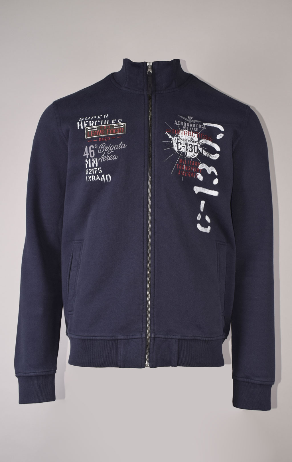 Олимпийка AERONAUTICA MILITARE big size ANTARCTICA FW 23/24/TR dark blue (FE 1819) 