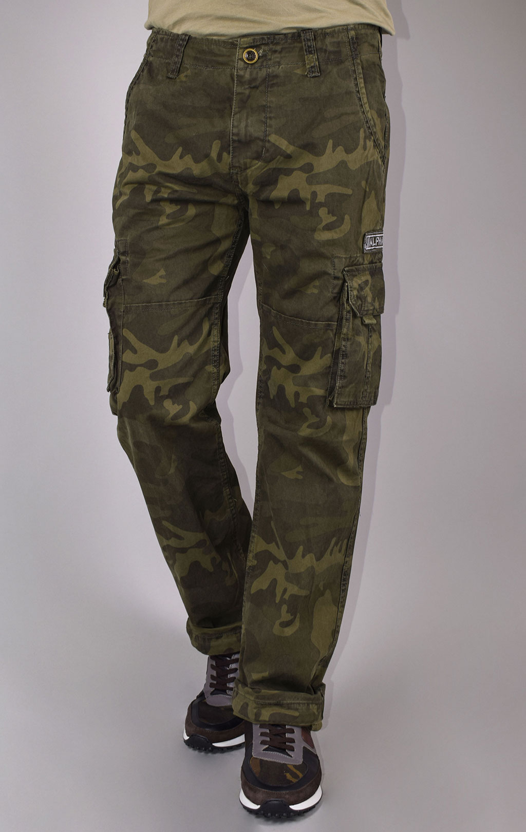 Брюки-карго ALPHA INDUSTRIES JET PANT olive camo (#101212) 