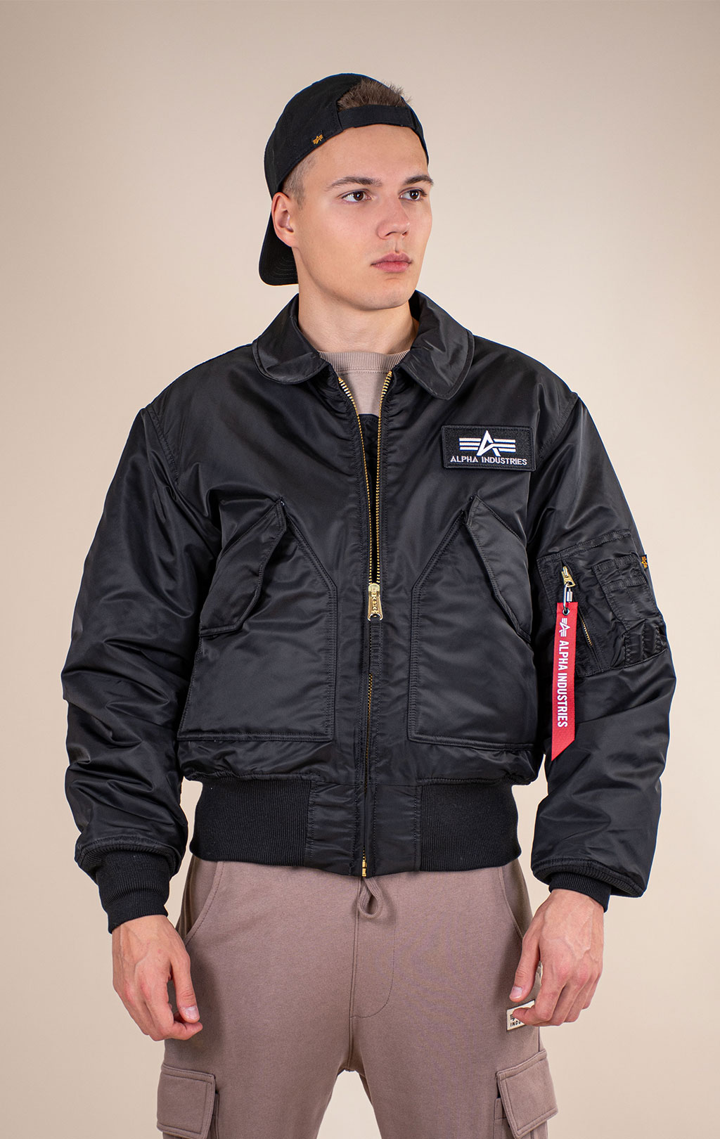 Куртка лётная ALPHA INDUSTRIES CWU 45/P HERITAGE FIT FLIGHT JACKET FW 26/27 black 