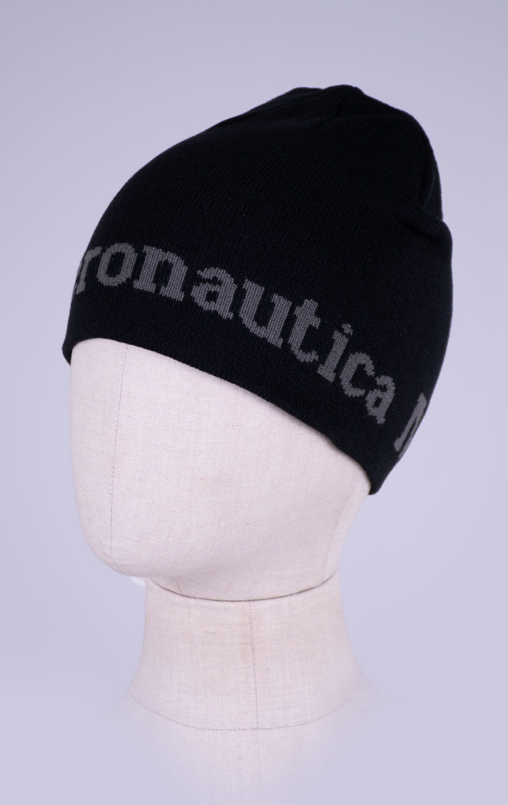 Шапка вязаная AERONAUTICA MILITARE FW 26/27/CN jet black (CU 0093) 