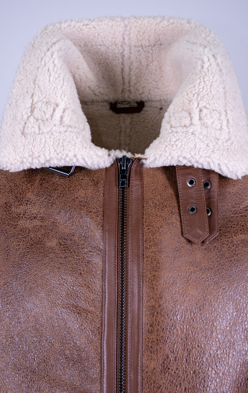 Куртка-пилот KODZIC B-3 Hooded овчина vintage khaki (1251) 