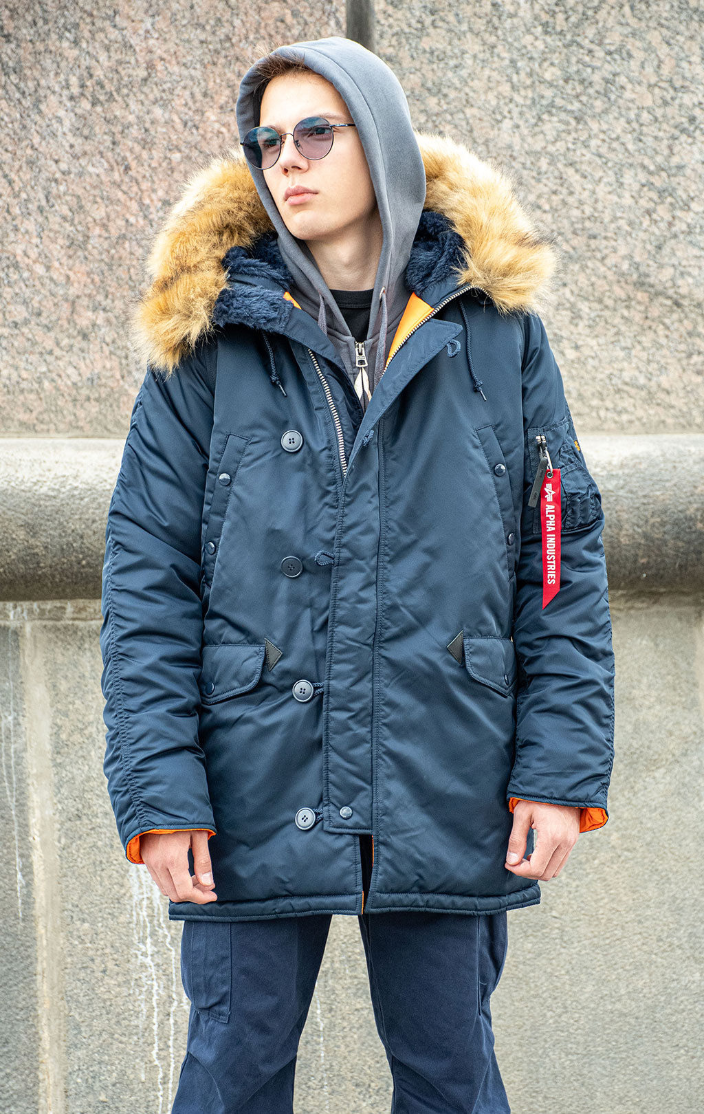 Аляска ALPHA INDUSTRIES SLIM FIT N-3B FW 22/23 m rep. blue 