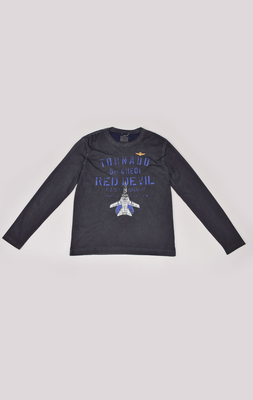 Лонгслив AERONAUTICA MILITARE big size FW 21/22/BD blue black (TS 1894) 