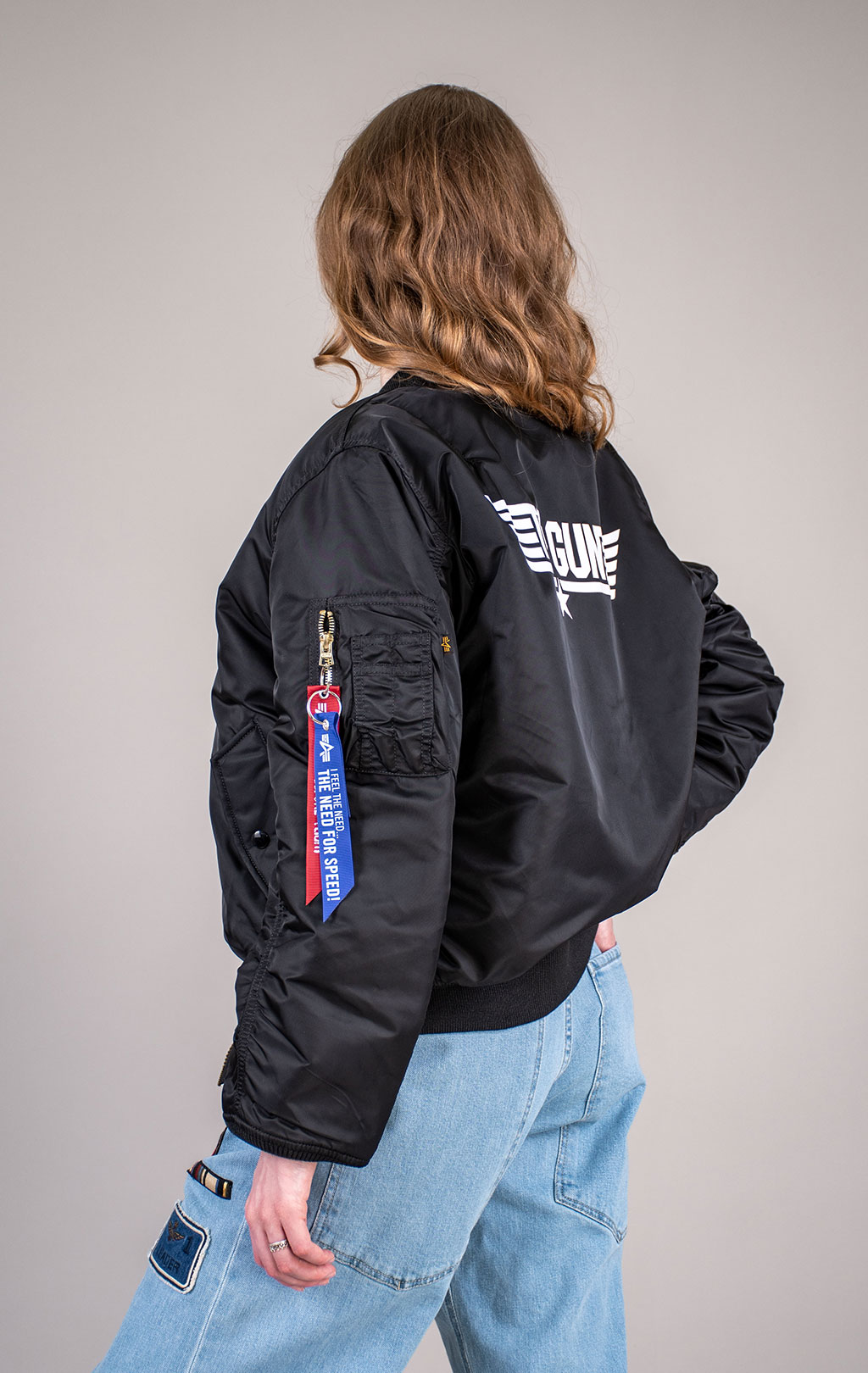 Куртка-бомбер лётная ALPHA INDUSTRIES MA-1 TOP GUN black 