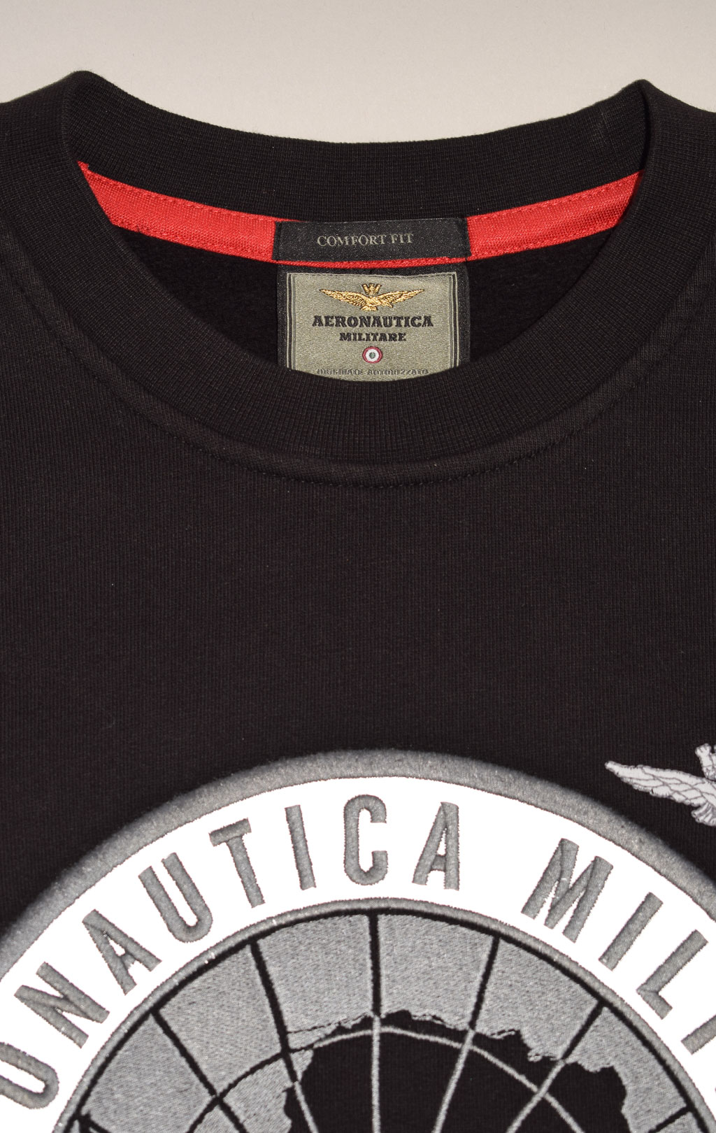 Свитшот AERONAUTICA MILITARE ANTARCTICA FW 23/24/TR jet black (FE 1814) 