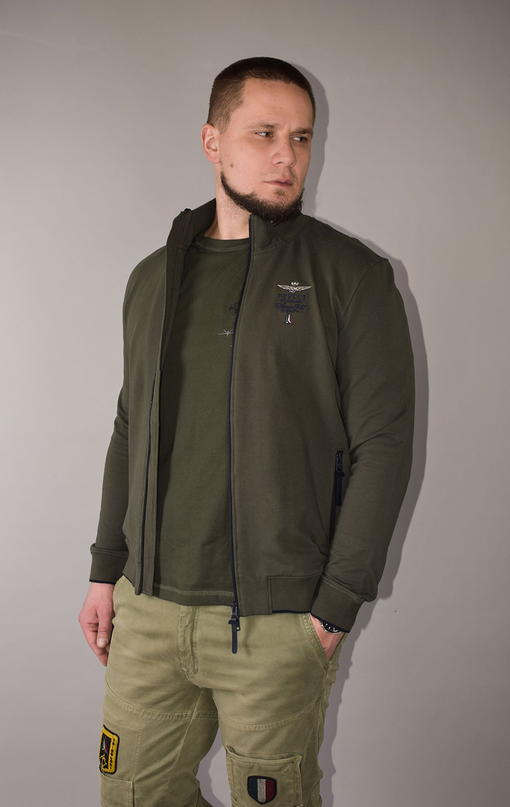 Олимпийка AERONAUTICA MILITARE FW 22/23/BD verdone (FE 1713) 