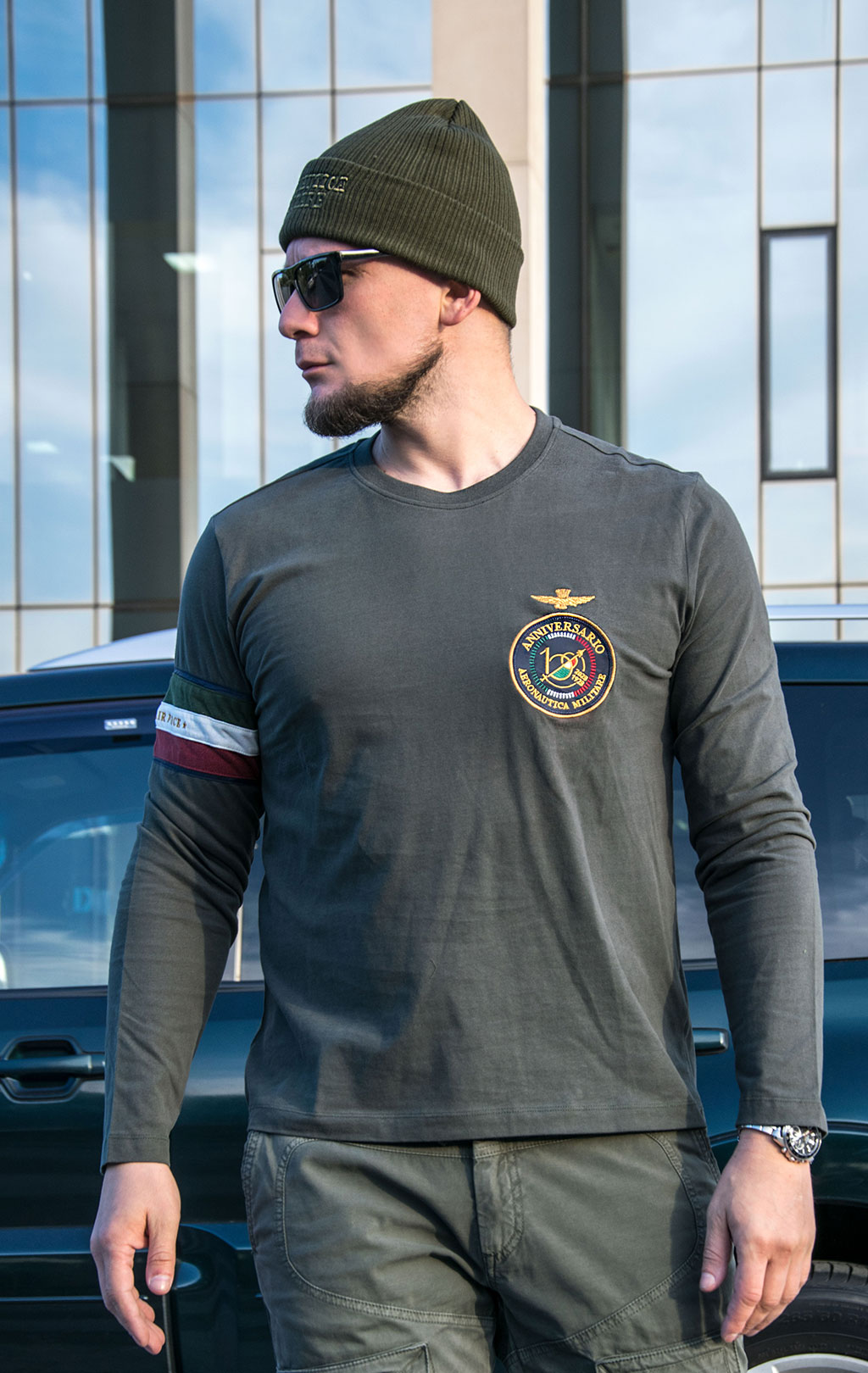 Лонгслив AERONAUTICA MILITARE FW 23/24/BD dark green (TS 2138) 