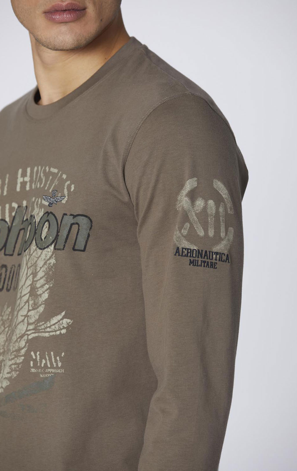 Лонгслив AERONAUTICA MILITARE FW 24/25/TR light mud (TS 2324) 