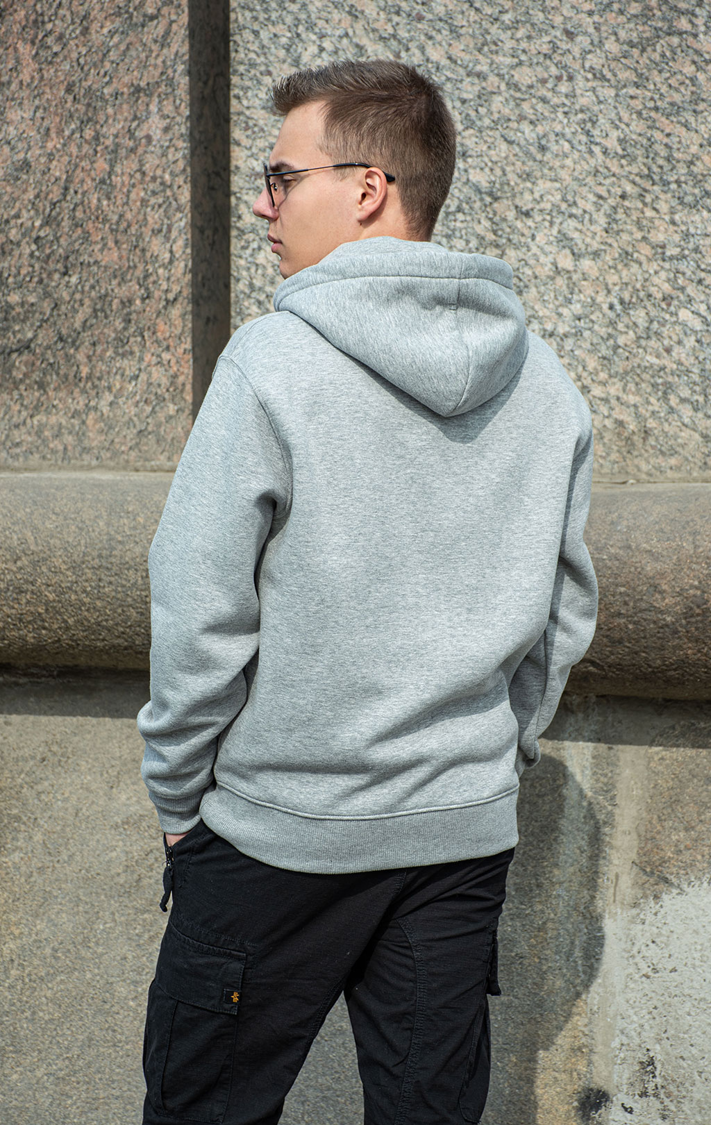 Толстовка ALPHA INDUSTRIES BASIC HOODY RUBBER grey heather 