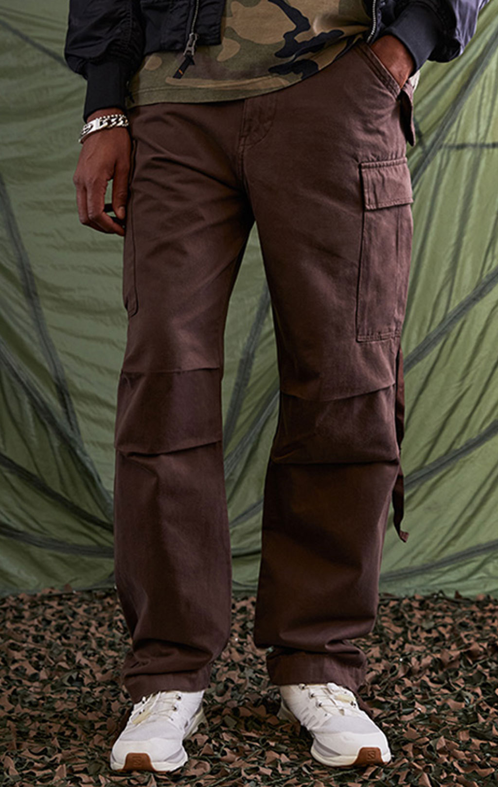 Брюки-карго парашюты ALPHA INDUSTRIES M-65 PANT FW 23/24 chocolate 