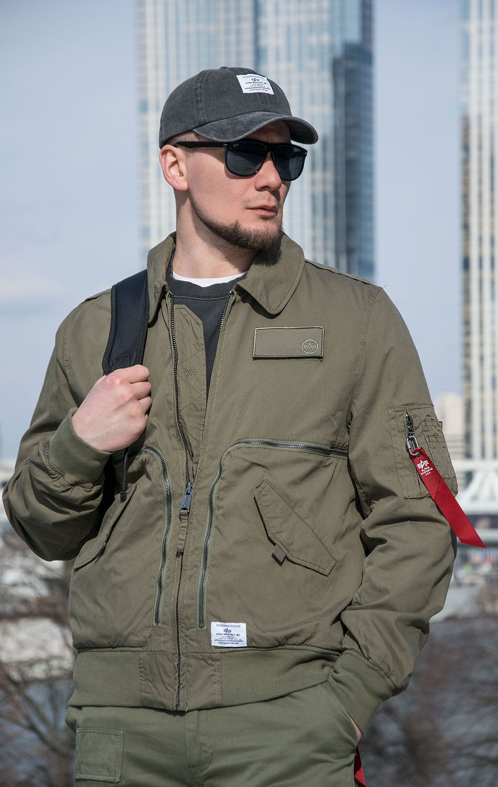 Ветровка ALPHA INDUSTRIES CTN FLIGHT JACKET CWU 36/P SS 23 m OG-107 green 