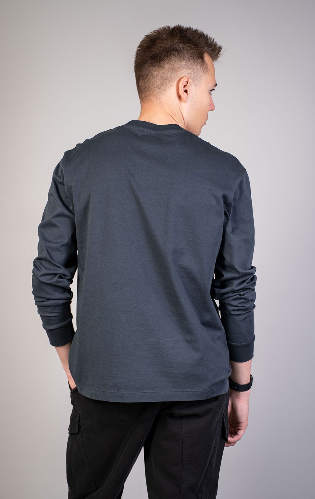 Лонгслив BLAUER MALCOLM FW 25/26 anthracite grey (H01157) 