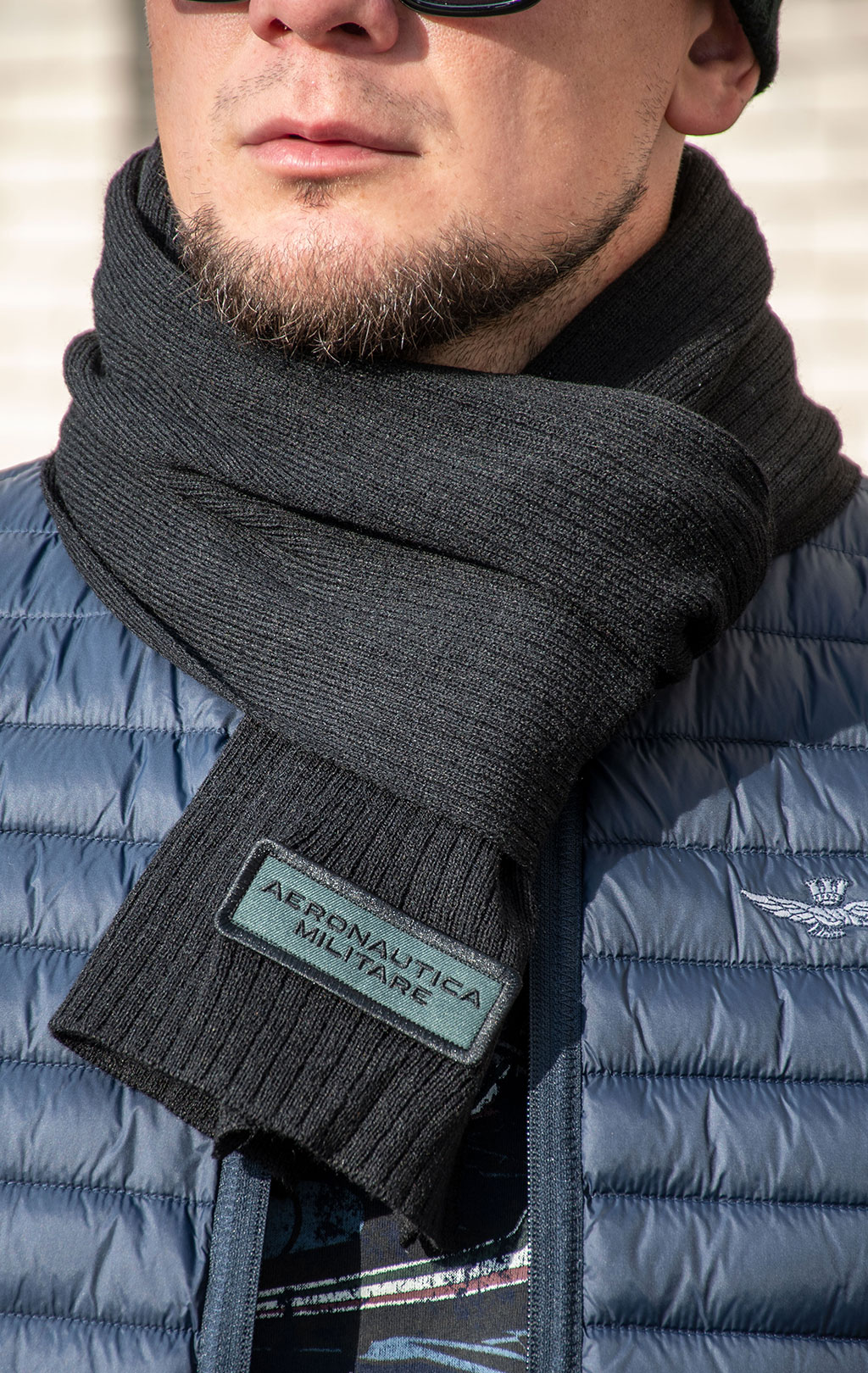 Шарф AERONAUTICA MILITARE FW 24/25/CN jet black (SH 1153) 