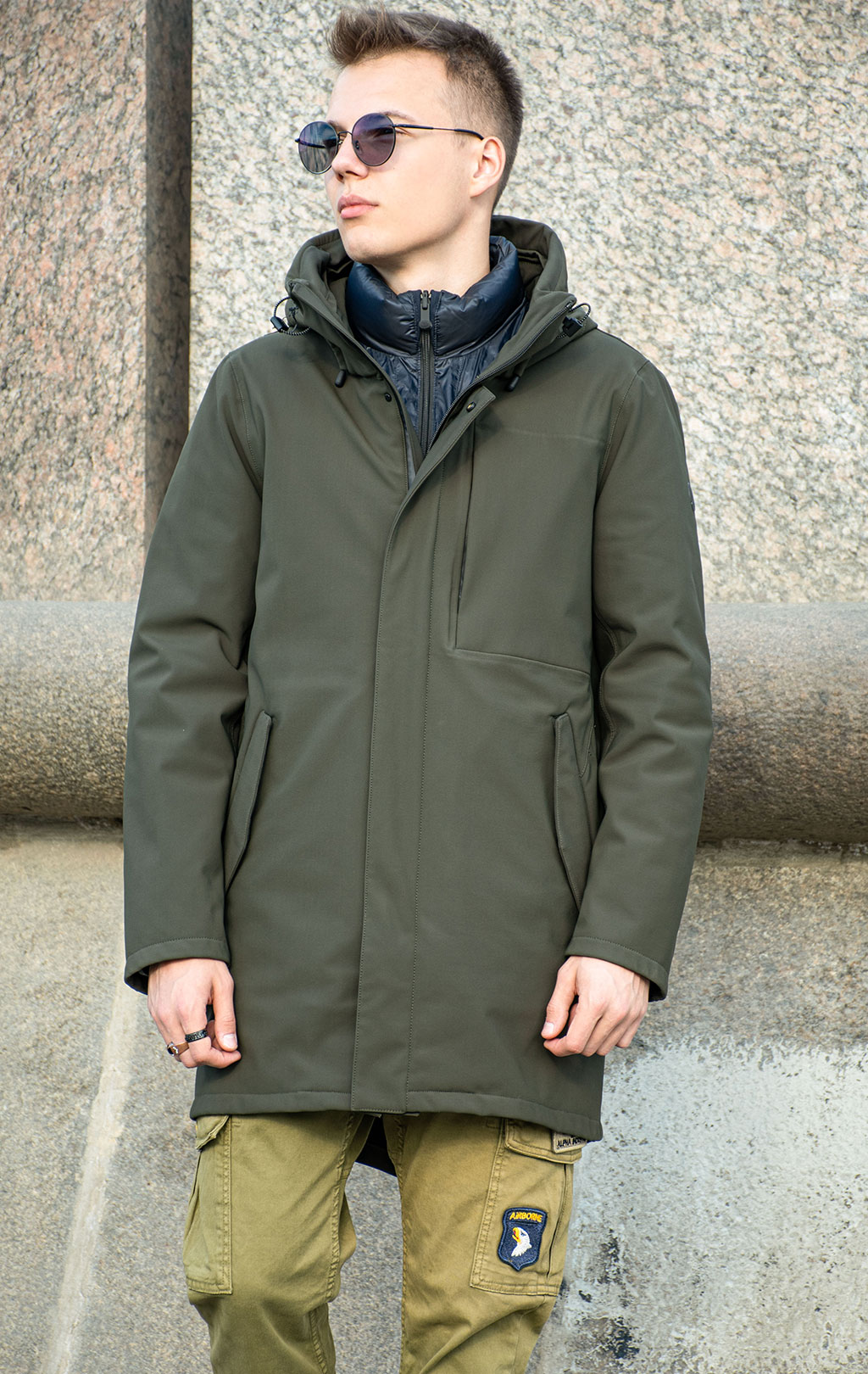 Парка PEOPLE OF SHIBUYA SUGOI FW 19/20 army olive 