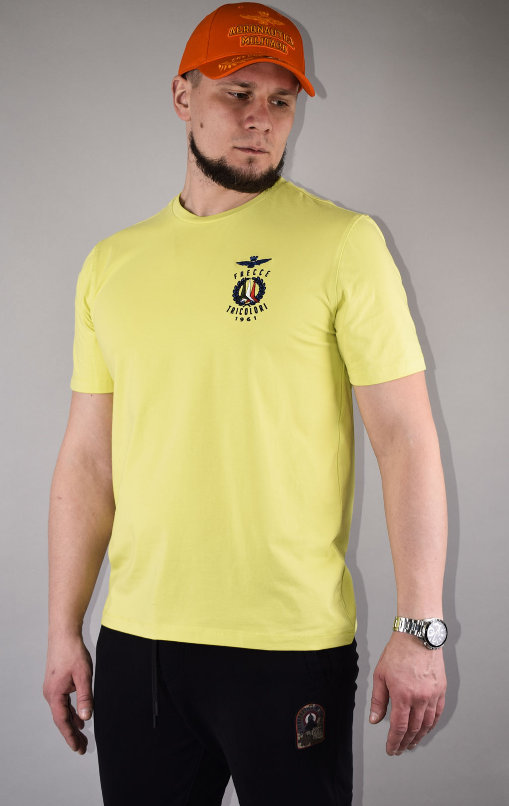 Футболка AERONAUTICA MILITARE SS 22/BD lime scuro (TS 1938) 