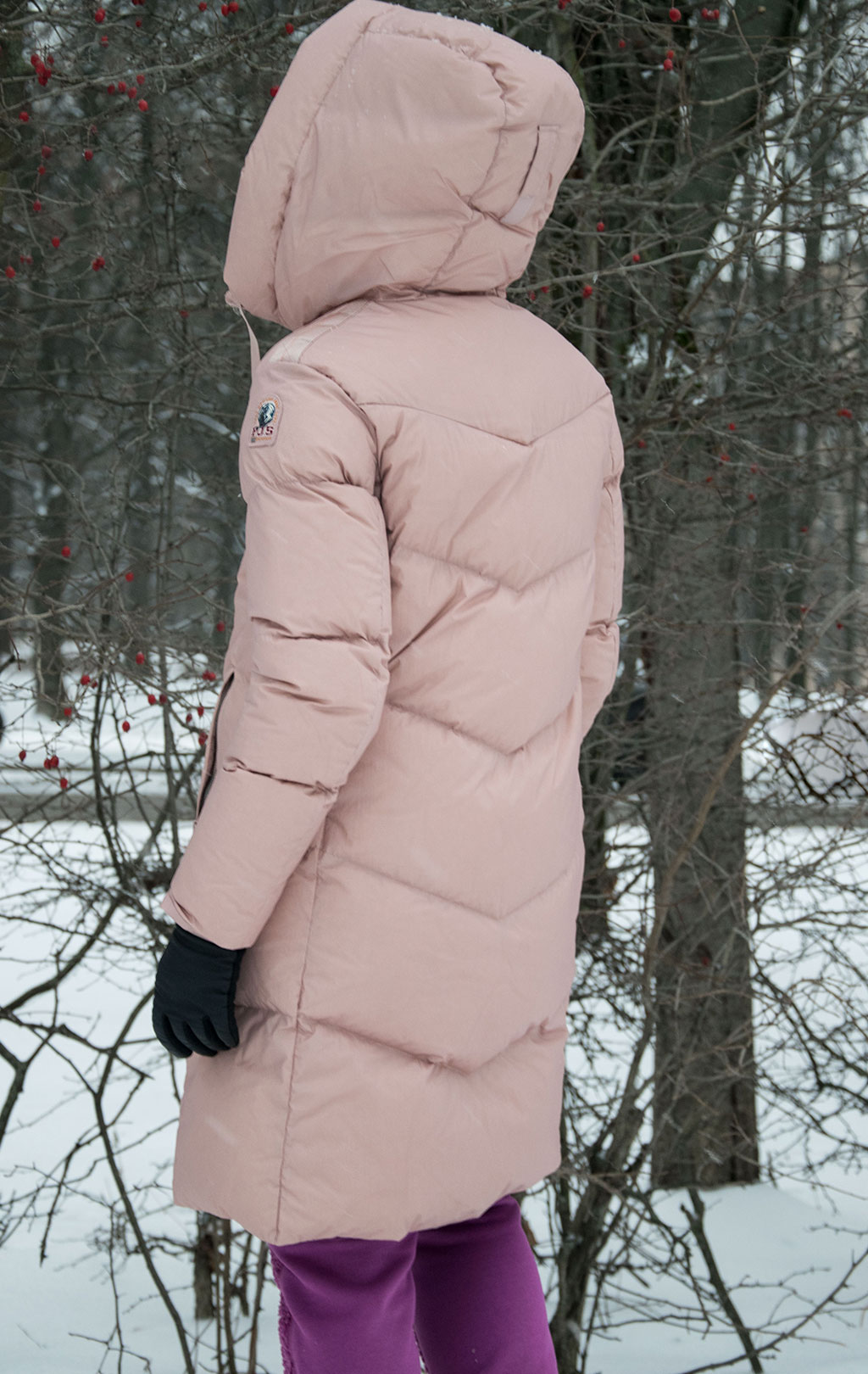 Женское пальто пуховое PARAJUMPERS RINDOU FW 22/23 silver pink 