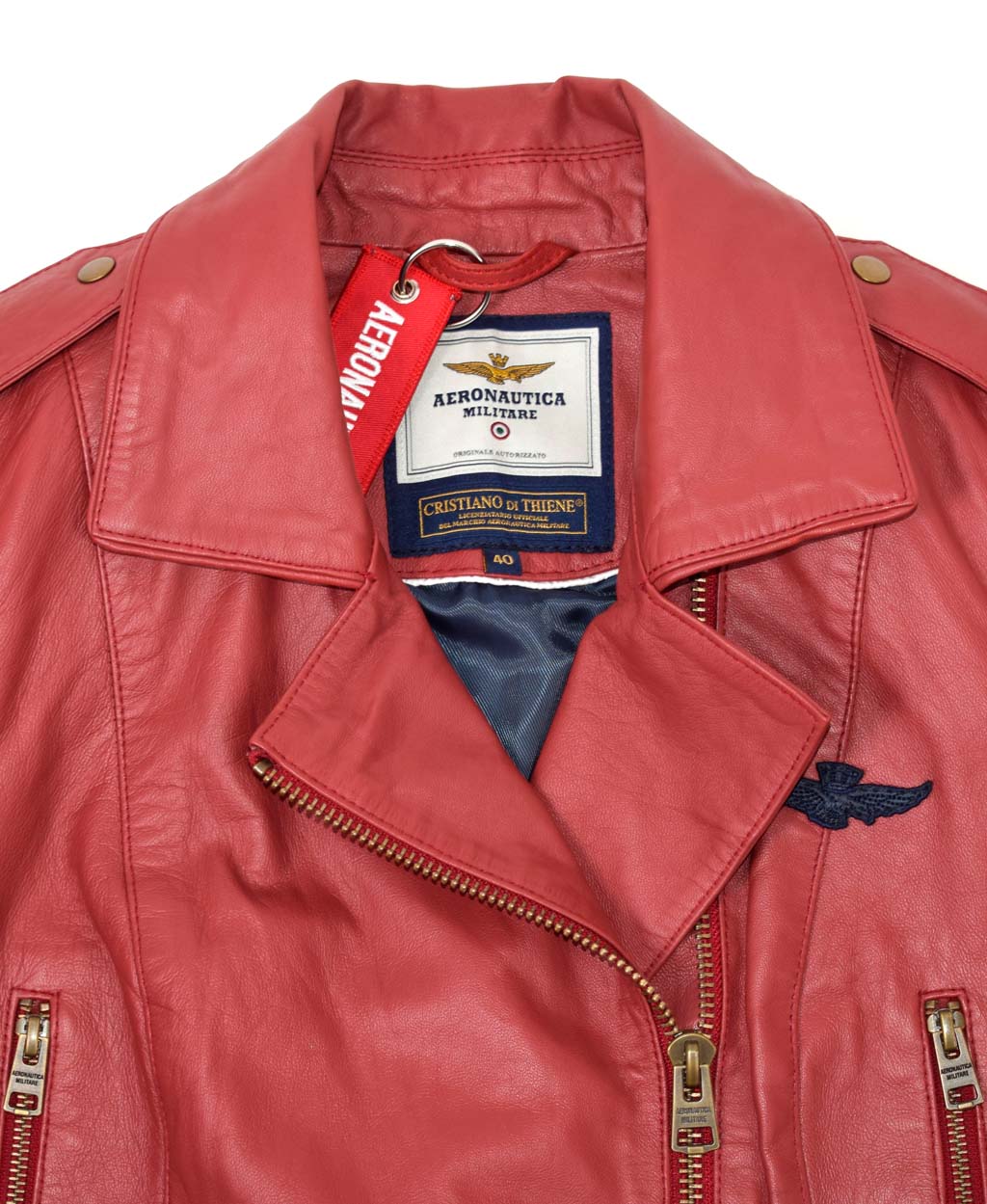 Женская куртка AERONAUTICA MILITARE кожа SS 20/IN rosso (PN 6003) 